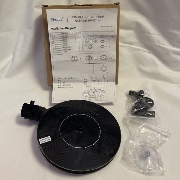 SOLAR POWERED FOUNTAIN PUMP Kit with Manual NEW and UNUSED 1104H - Picture 2 of 7